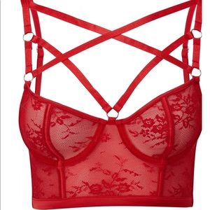 Killstar Scarlet Red Deadly Attraction Bra L